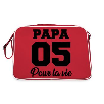 papa 05 pour la vie - Sac Retro - rouge/blanc - Dos