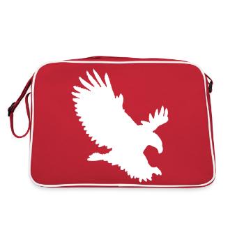 Eagle approaching - Retro Bag - red/white - Back