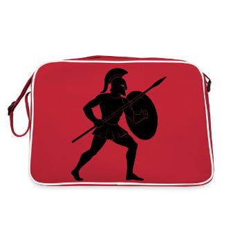Guerrier spartiate - Sac Retro - rouge/blanc - Dos
