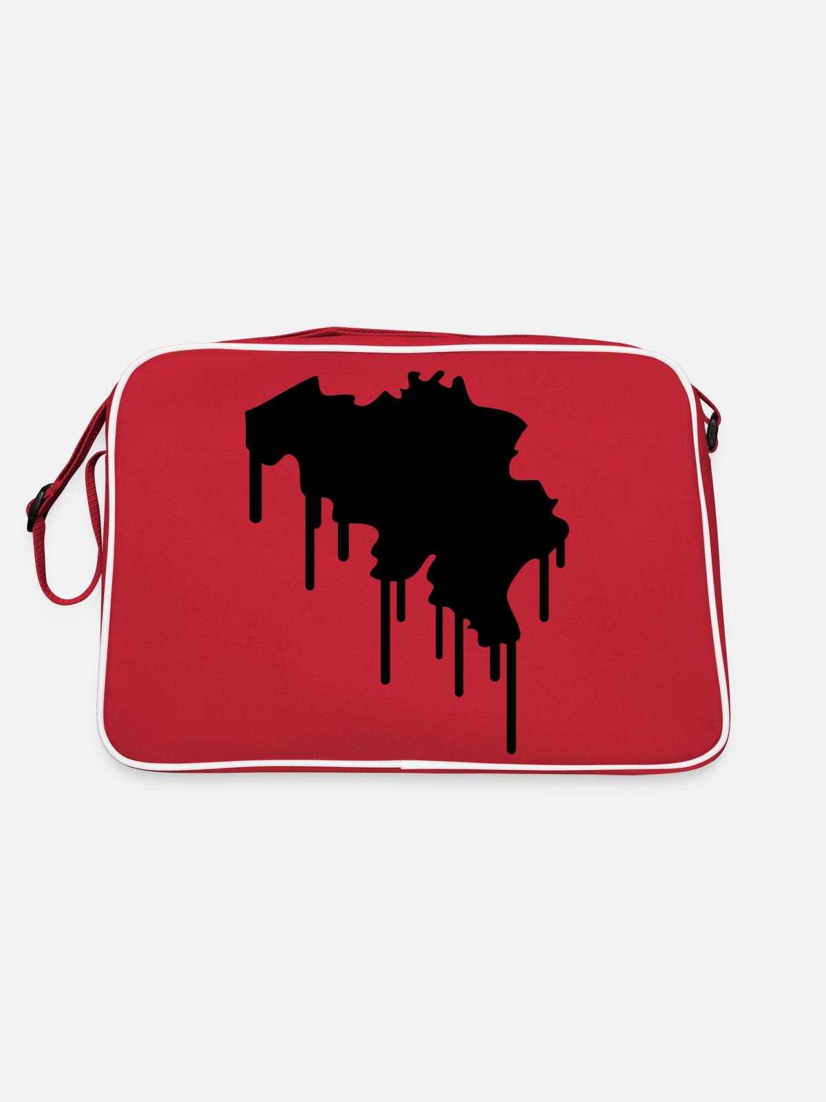 Belgium Graffiti - Sac Retro - rouge/blanc - Dos