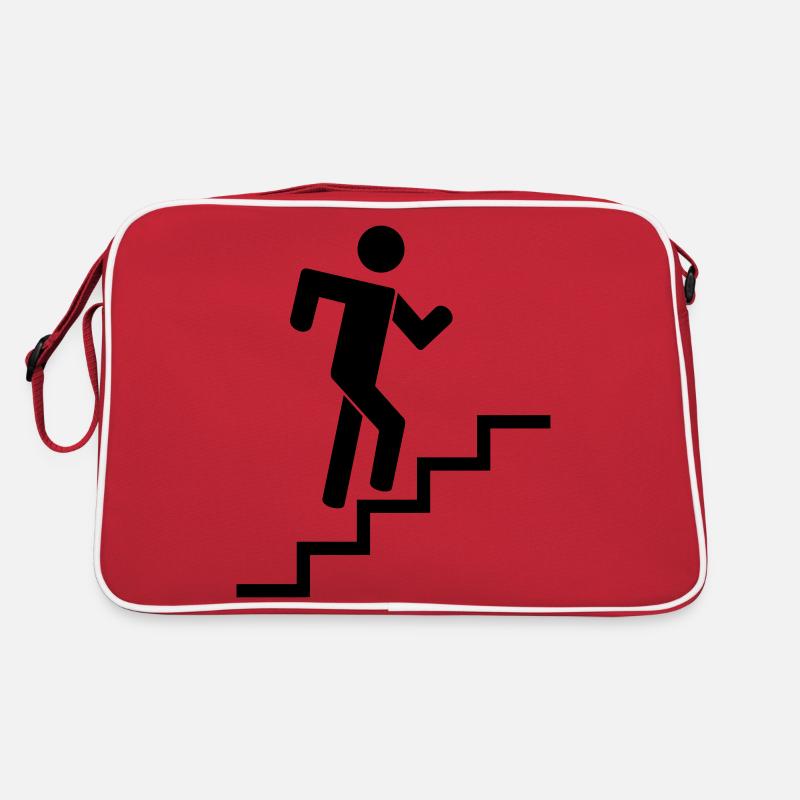 stairs runner - Retro Tasche - Rot/Weiß