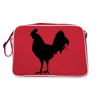 hahn - Retro Tasche - Rot/Weiß - Hinten
