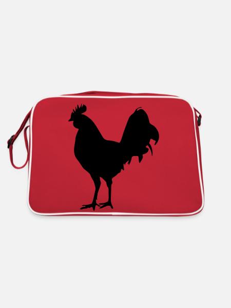 rooster - Retro Bag - red/white - Back