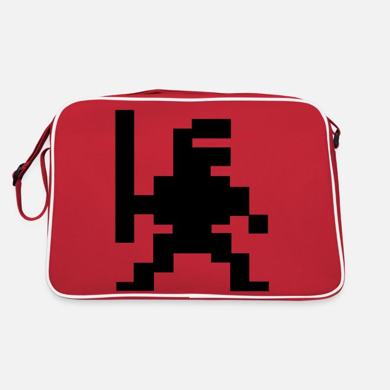 NinPix Fighter - Retro Tasche - Rot/Weiß