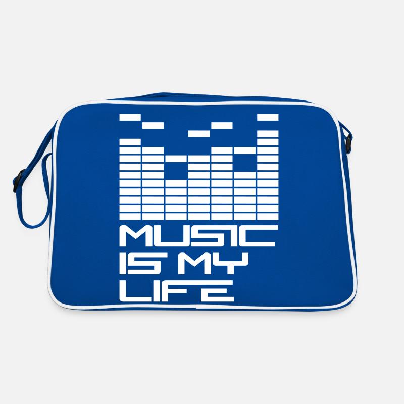 Music is Life Equalizer Bar Waves Music Saying Retro Bag