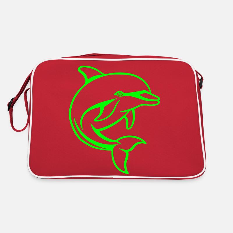 delfin comic Retro Tasche