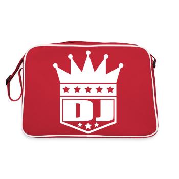 Bannière officielle de la soirée DJ Music Crown King Star - Sac Retro - rouge/blanc - Dos