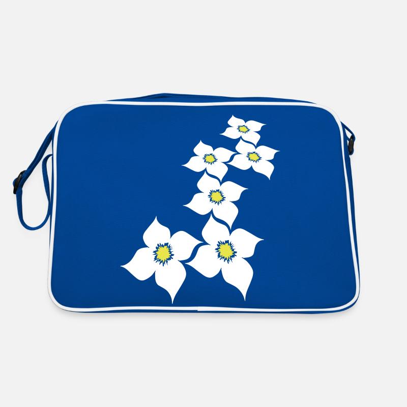 Many Pretty Flowers Colorful Decorative Pattern Beautiful Retro Bag