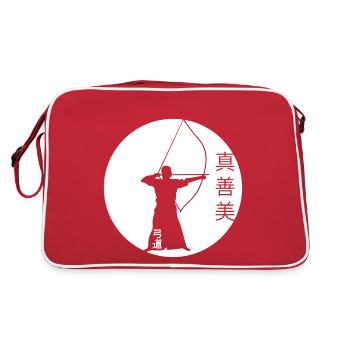 kyudo_shin_zen_bi - Sac Retro - rouge/blanc - Dos