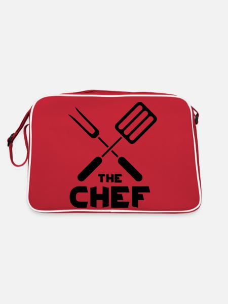 The Chef - Retro Tasche - Rot/Weiß - Hinten