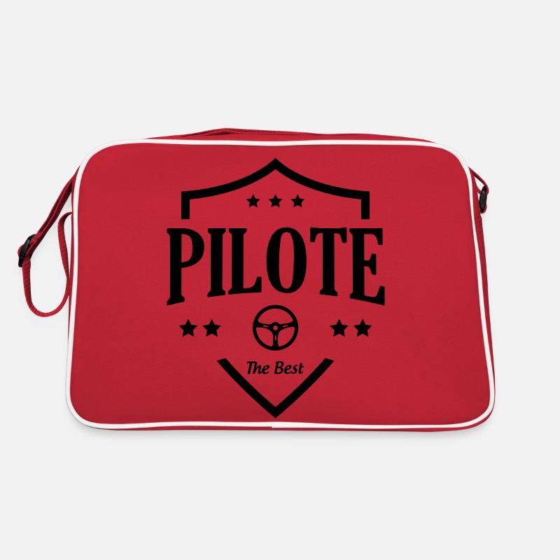 Rennfahrer / Pilot / Auto / Luftfahrt / Luft Retro Tasche