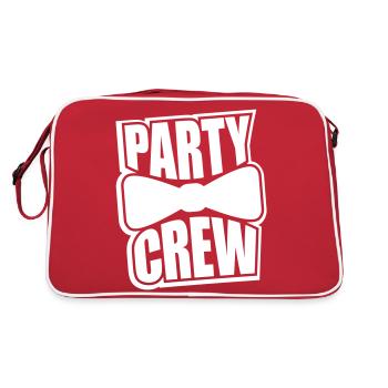 Party Crew Celebrate Men's Suit Bow Tie Team Friends - Retro Bag - red/white - Back