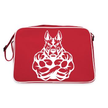 Chien Fort Fitness - Sac Retro - rouge/blanc - Dos