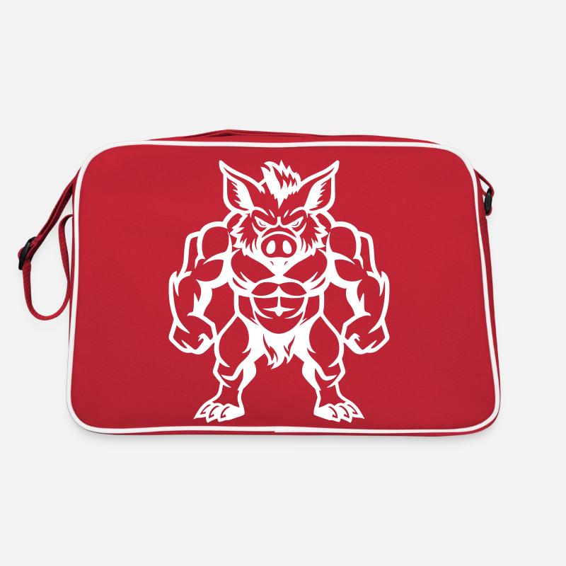 wildschwein comic Retro Tasche