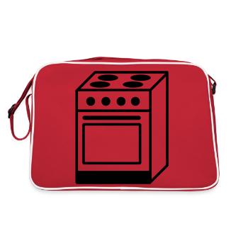 herd - Retro Tasche - Rot/Weiß - Hinten
