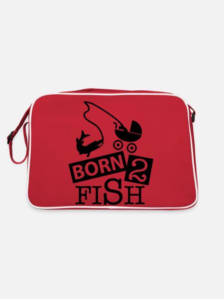 born_2_fish_co1 - Retro Bag - red/white - Back