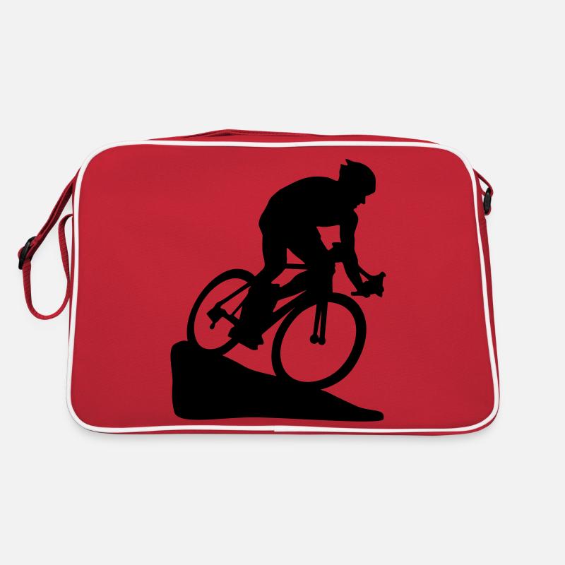 biker, cyclist, cycling Retro Bag