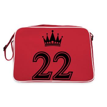 22 crown - Retro Bag - red/white - Back