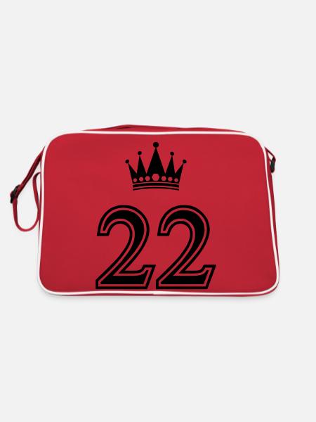 22 crown - Retro Bag - red/white - Back