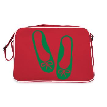 Rough ballet shoes - Retro Bag - red/white - Back