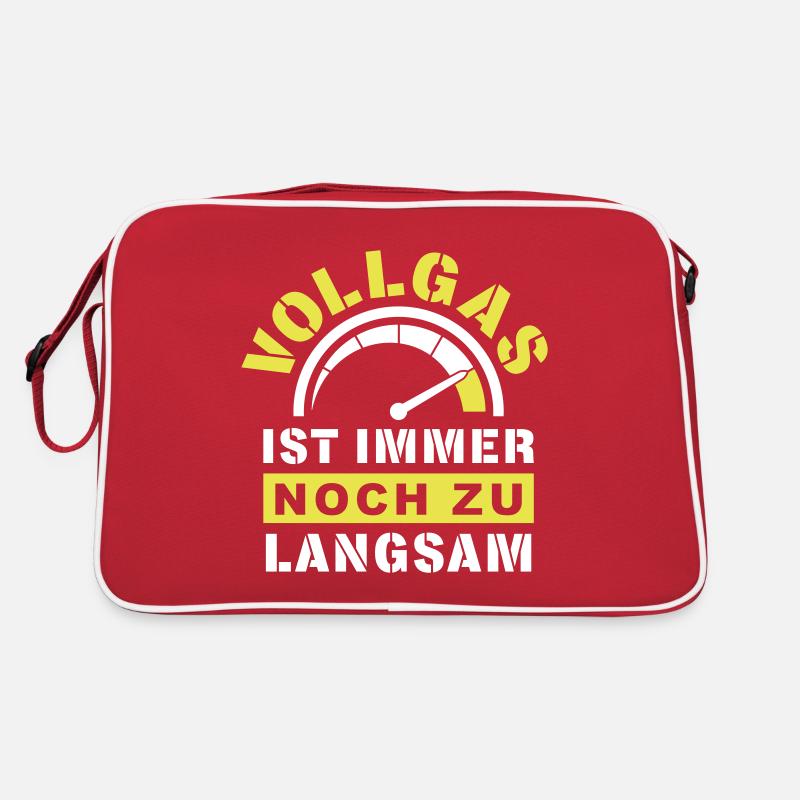 Vollgas zu langsam Retro Tasche