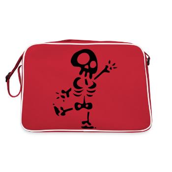 squelette - Sac Retro - rouge/blanc - Dos