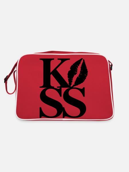 Kiss - Retro Tasche - Rot/Weiß - Hinten