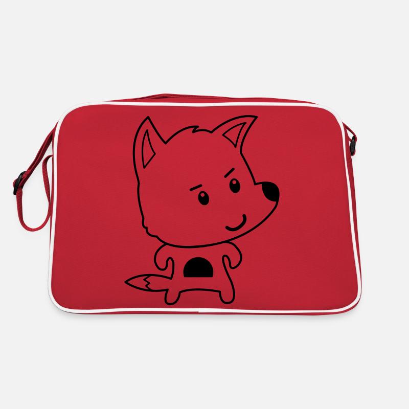 fuchs comic - Retro Tasche - Rot/Weiß