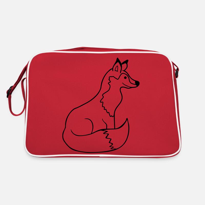 Fuchs Rotfuchs Wildes Tier Schlauer Wald Bewohner Retro Tasche