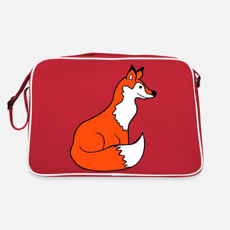 Fuchs Rotfuchs Wildes Tier Schlauer Wald Bewohner Retro Tasche