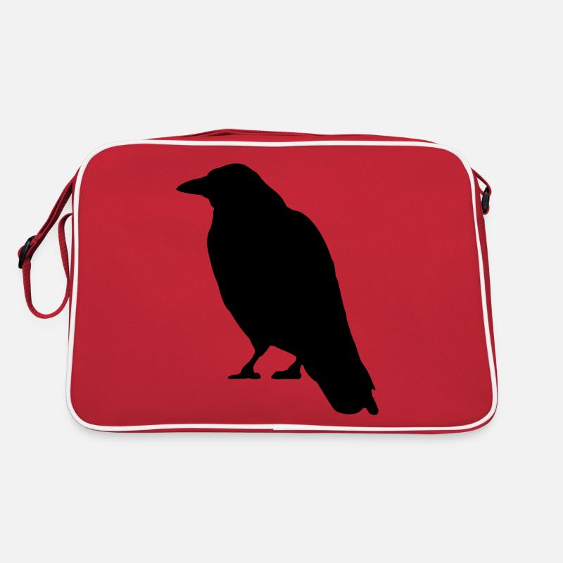 Black Crow bird Retro Bag