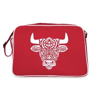 Bull's Head - Primal Power - Retro Bag - red/white - Back