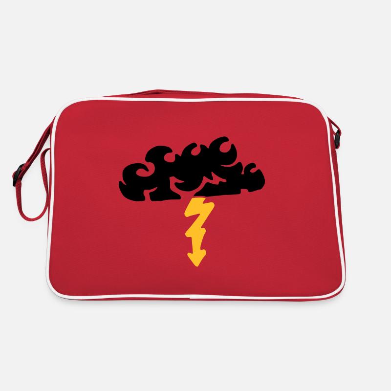 Lightning from a cloud / thunderstorm & lightning Retro Bag