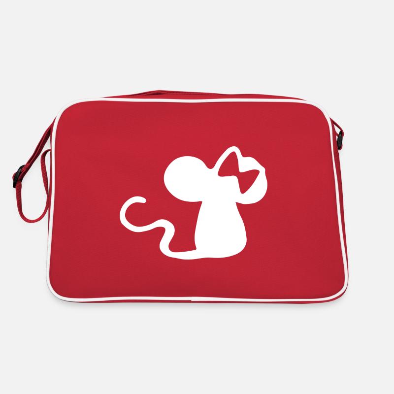 Mäuschen mit Schleife - Maus Geschenkidee - mouse Retro Tasche