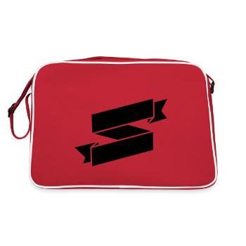 Bannière ruban noir - Sac Retro - rouge/blanc - Dos