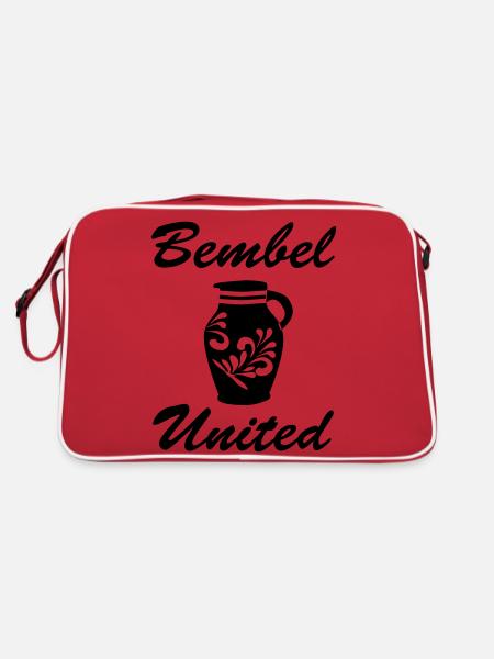 Bembel United Hessen - Retro Tasche - Rot/Weiß - Hinten