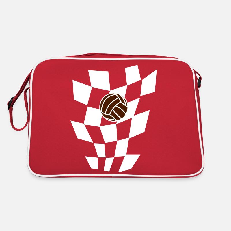 Kroatien - Retro Tasche - Rot/Weiß