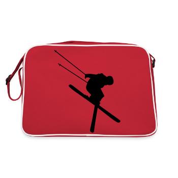 ski - ski conducteur - skieur - Sac Retro - rouge/blanc - Dos