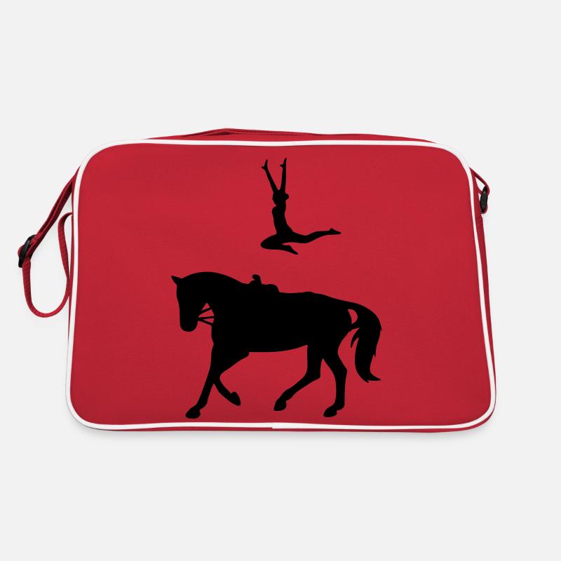 Voltigieren Sprung - Retro Tasche - Rot/Weiß