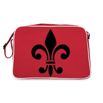 Fleur de lys, France, lys, 23 couleurs au choix - Sac Retro - rouge/blanc - Dos