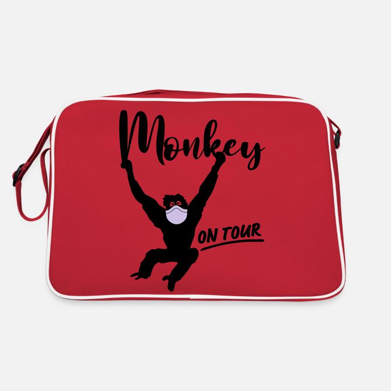 Monkey Affe Maske Corona On Tour Retro Tasche