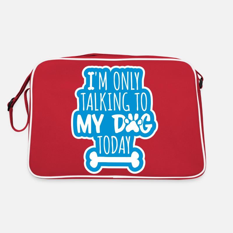 only talking to dog Retro Bag
