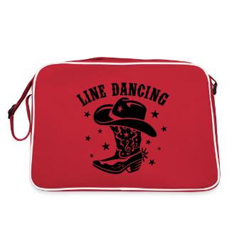 LINE DANCING, LINE DANCE HUT UND STIEFEL - Retro Tasche - Rot/Weiß - Hinten