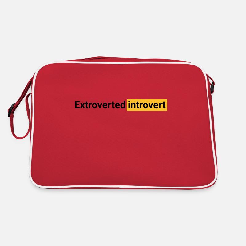Extroverted introvert (black) Retro Bag