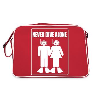 Never Dive Alone - Sac Retro - rouge/blanc - Dos