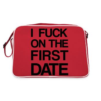i Fuck On The First Date - Retro Bag - red/white - Back