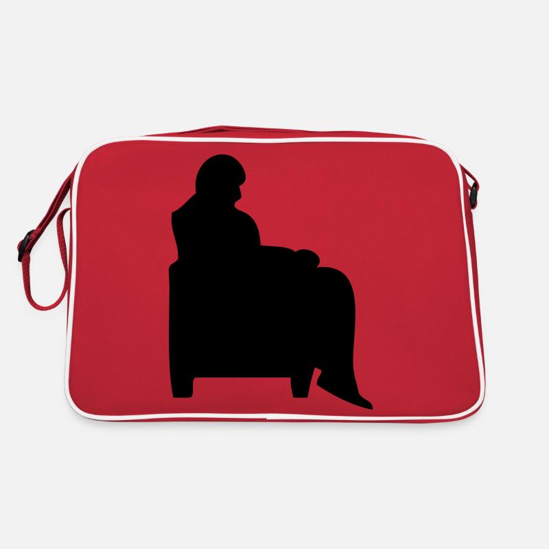 Mann sitzender Sessel Canape alt Retro Tasche