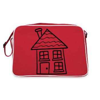 sweet home petite maison de campagne maison constr - Sac Retro - rouge/blanc - Dos