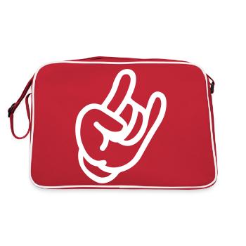 Main de roche - Sac Retro - rouge/blanc - Dos