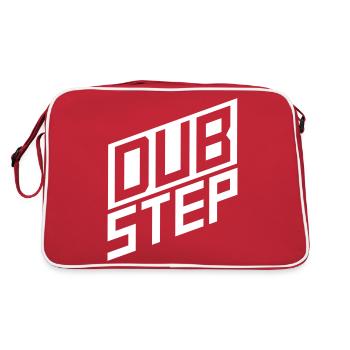 Dub Step Techno Music Party Club Text Lettering - Retro Bag - red/white - Back
